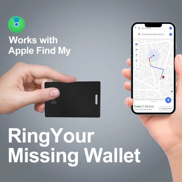 NY iCard Laddningsbar Spårenhet för Plånbok Kompatibel med Find My IP67