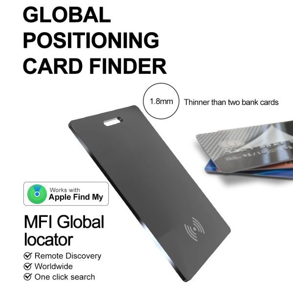 NY iCard Laddningsbar Spårenhet för Plånbok Kompatibel med Find My IP67